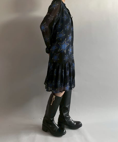 【USED】 Star Design Sheer One-Piece  /251012-003