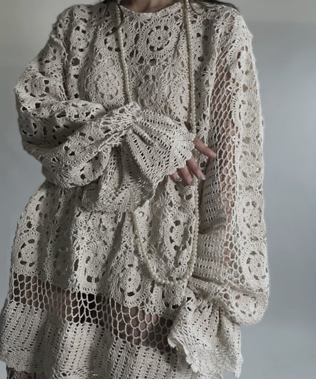 【RE;CIRCLE】 RE Crochet Lace One-piece / 220623-006