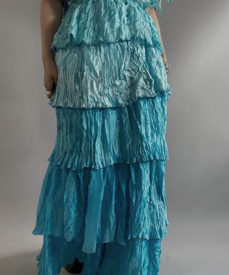 【RE;CIRCLE】RE Tiered Skirt & Bra Set / 230803-004