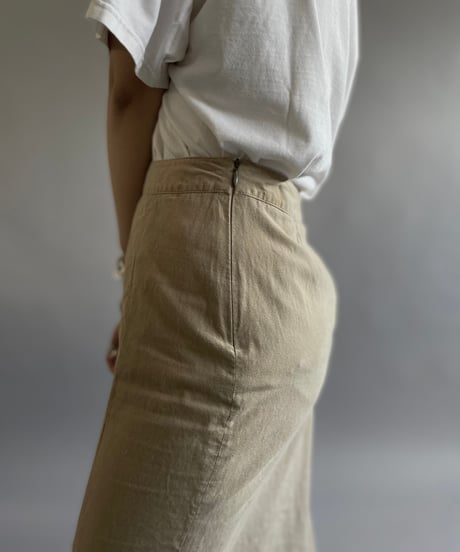 【USED 】roccobarocco Linen Long Skirt/ 240615-010