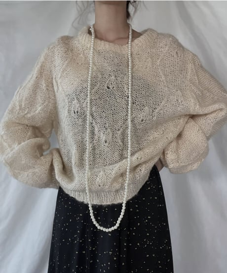 【USED】    Mohair Knit Top/211216-014