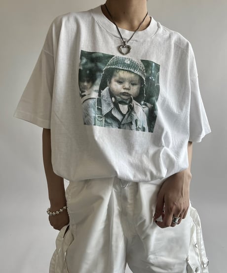 【USED】 Made in USA 80~90's Screen Stars Vest Person Print T-Shirt /250503-001