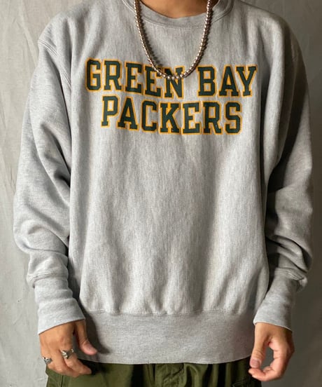 【USED】 90's Mexico Champion Reverse Weave Sweat GREEN BAY PACKERS/210516-041