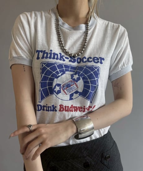 【USED】 ThinkーSoccer Ringer T-Shirt / 260523-013