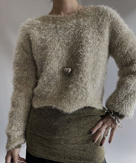 【USED】 Bebe Lame Knit Top/ 231028-023