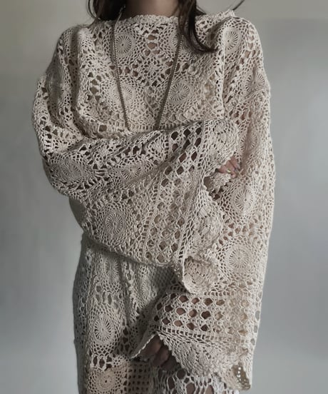 【RE;CIRCLE】 RE Crochet Lace Top / 220623-009