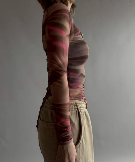 【USED】 Dead Stock Design Sheer Leotard Top  /251012-016
