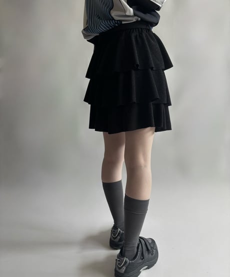 【USED】 Glitter tired mini Skirt / 250906-002