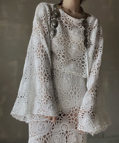 【RE;CIRCLE】 RE Crochet L/S Top⑩/20220317-019