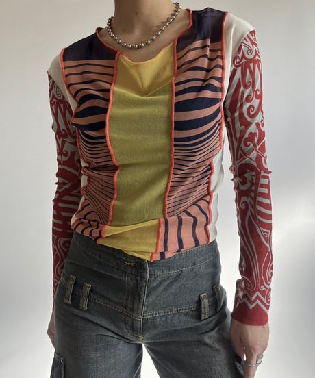 【USED】 Made in ITALY Jean Paul GAULTIER Sheer Top /250104-040