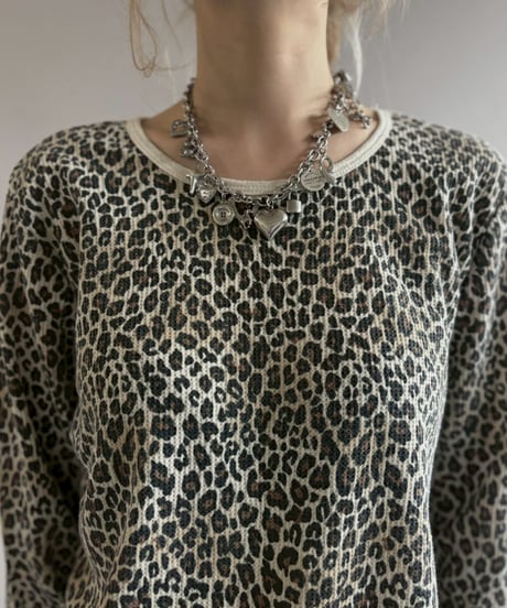 【USED】 FRUIT OF THE LOOM Leopard Pattern Thermal / 260509-013