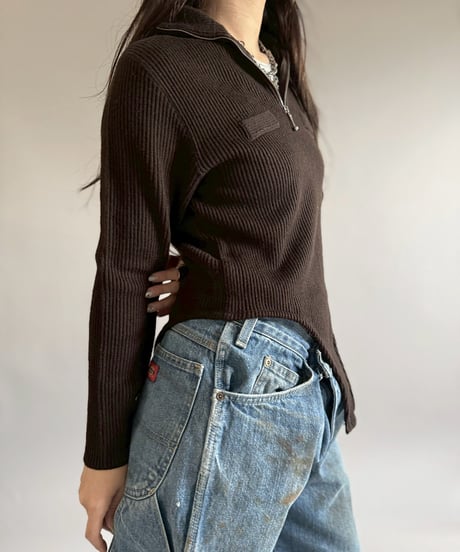 【RE;CIRCLE】 RE Rib Knit Leotard Top / 260205-021