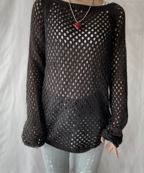 【USED】  Crochet L/S Top/210825-040