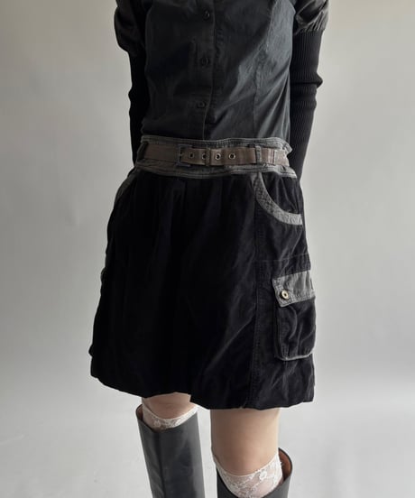 【USED】 Corduroy balloon mini Skirt / 250913-020