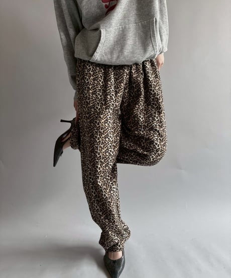 【USED】 Leopard shirt & pants set up  /250927-014