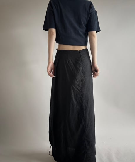 【USED】 Made in France Linen100% Pocket Design Skirt /250802-010