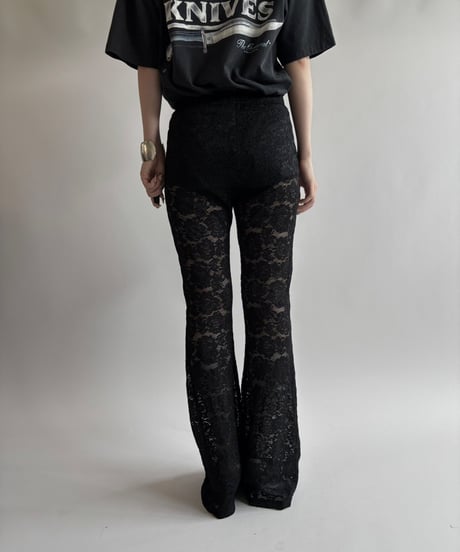 【USED】 Lace Pattern Flare Pants  / 250823-029