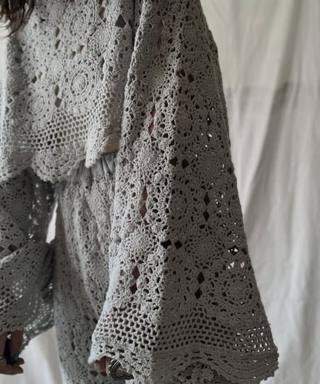 【RE;CIRCLE】 RE Crochet L/S Top①/210611-016