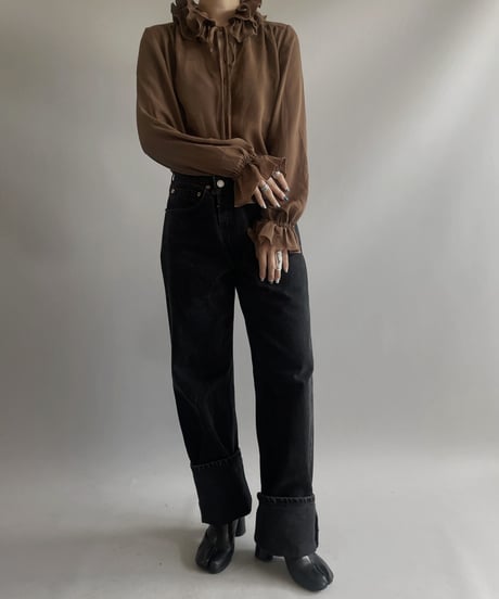 【USED】L/S Puff Sleeve See-through Top /230909-014