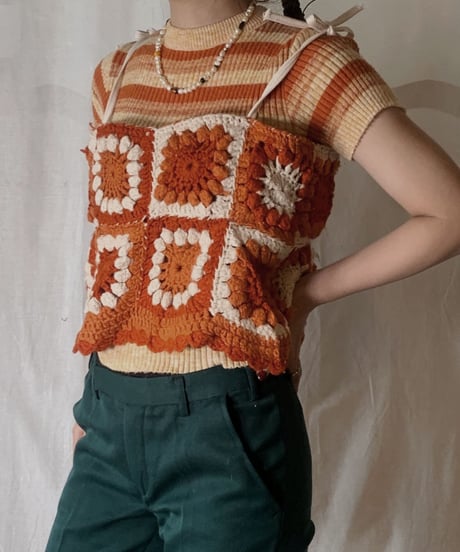 【RE;CIRCLE】 Granny Knit Camisole②/210404-008