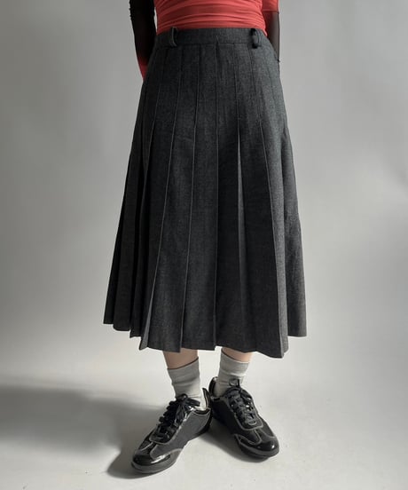 【USED】 Wool Pleats Skirt/250118-025