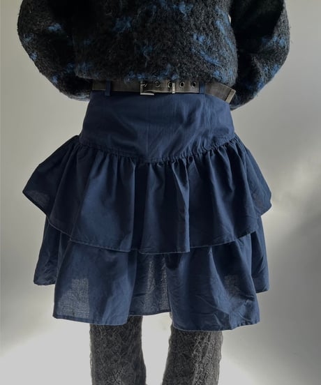 【USED】 Made in USA Tiered Mini Skirt /250111-021
