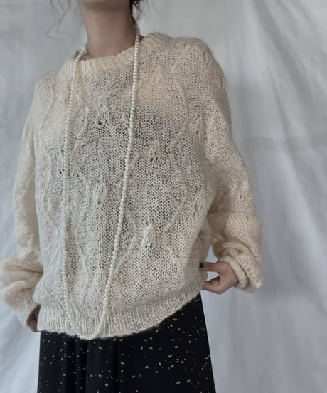 【USED】    Mohair Knit Top/211216-014