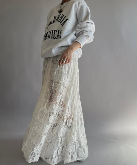 【USED】 Lace Patterned Lame Long One-Piece/241019-017