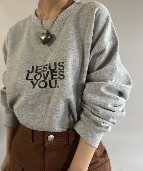 【USED】 JESUS LOVES YOU L/S Sweat Top /241109-017