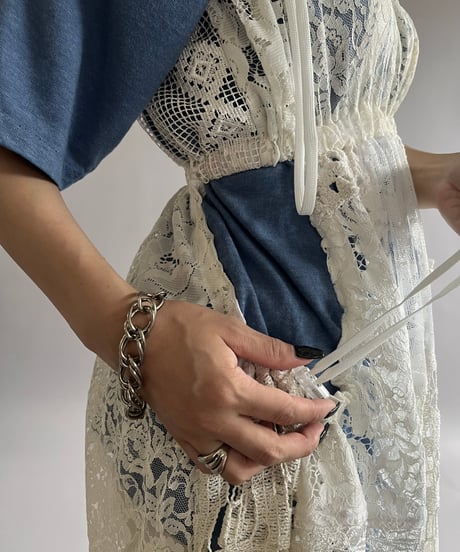 【RE;CIRCLE】RE Crochet Patch Camisole One-Piece/240829-005