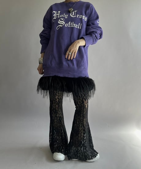 【USED】 Fur Patterned  Velour Camisole Long One-Piece/241019-007