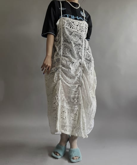 【RE;CIRCLE】 RE Crochet Patch Code Camisole One-Piece / 240509-003
