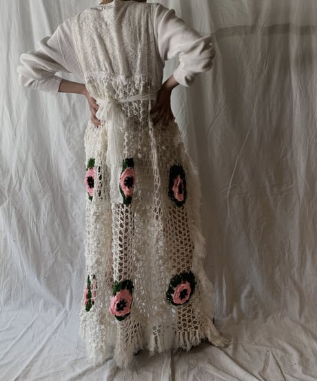 【RE;CIRCLE】 Remake Granny Knit N/S One-piece②/210331-012
