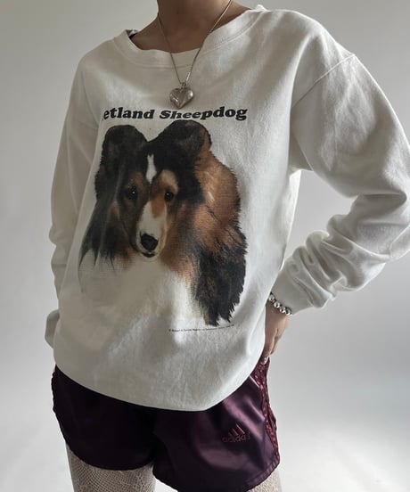 【USED】 Made in USA 90's Calcru Shetland Sheepdog Sweat /250215-009