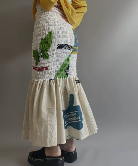 【RE;CIRCLE】RE Eco-Friendly Bag Shirring Skirt/ 230727-002
