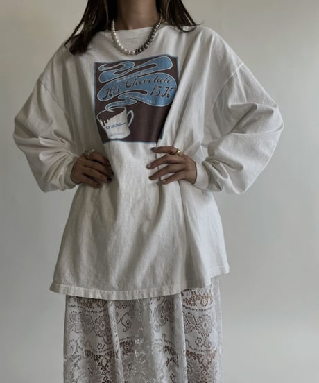 【USED】 Long Sleeves T-shirt “Hot Chocolate”/ 220507-001