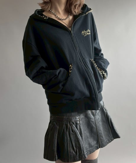 【USED】 HARLEY DAVIDSON Zebra Piping Zip Parka / 251004-008