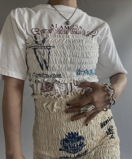 【RE;CIRCLE】RE Eco-Friendly Bag Shirring Tube Top / 230727-015