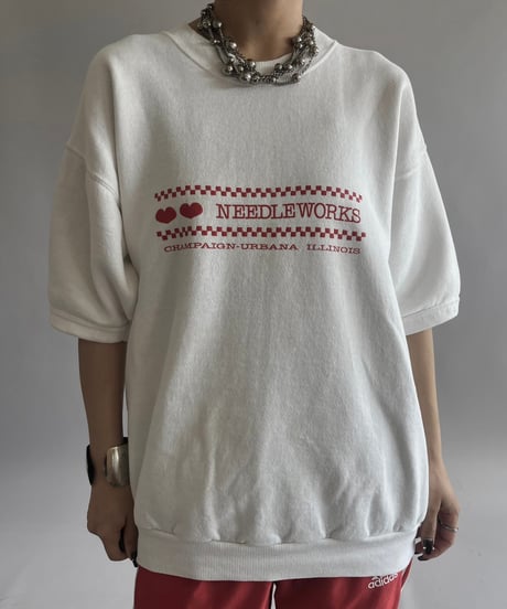 【USED】 Made in USA NEEDLEWORKS S/S Sweat Top  /240928-001