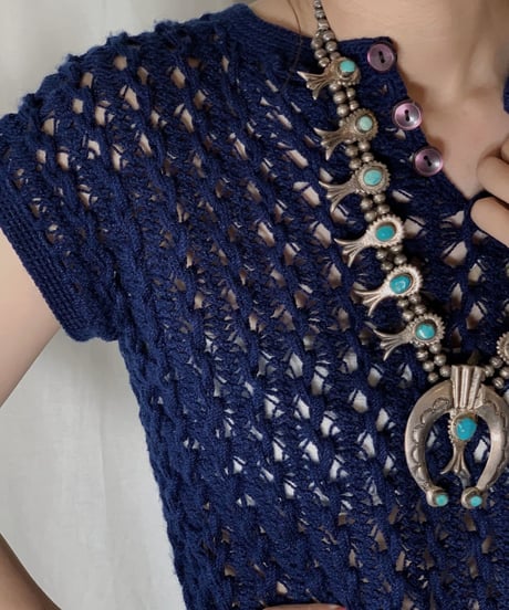 【USED】 Crochet Knit Top/210428-011