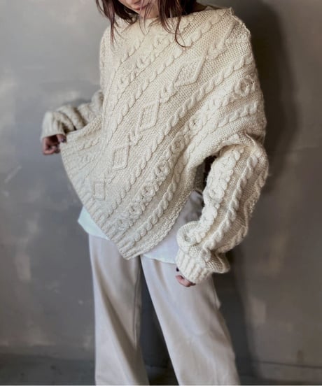 【RE;CIRCLE】Diagonal Cable Knit / 201112-019