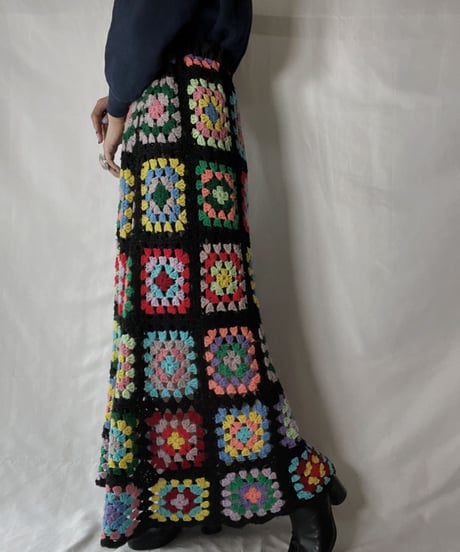 【RE;CIRCLE】 RE Granny Knit Long Skirt⑥/211014-026