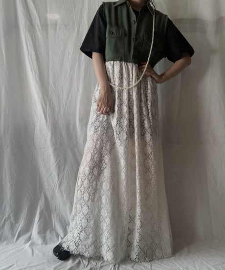 【RE;CIRCLE】 RE Lace×Fatique N/S One-piece②/210714-013