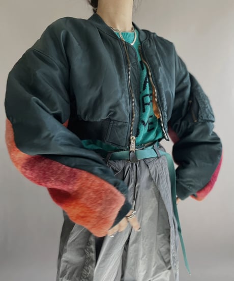 【RE;CIRCLE】 RE Short MA-1 Blanket Docking Jacket Navy / 221208-012