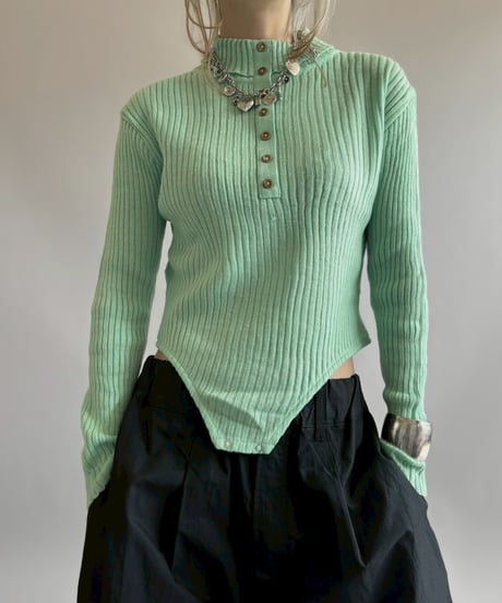 【RE;CIRCLE】 RE Rib Knit Leotard Top / 260416-016