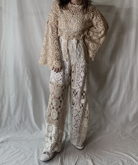 【RE;CIRCLE】  RE Crochet L/S Top/210512-011