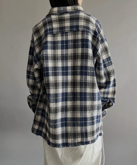 【Mashup Products】 Silk Screen Cotton 100% Check patterned Shirt/  240217-010