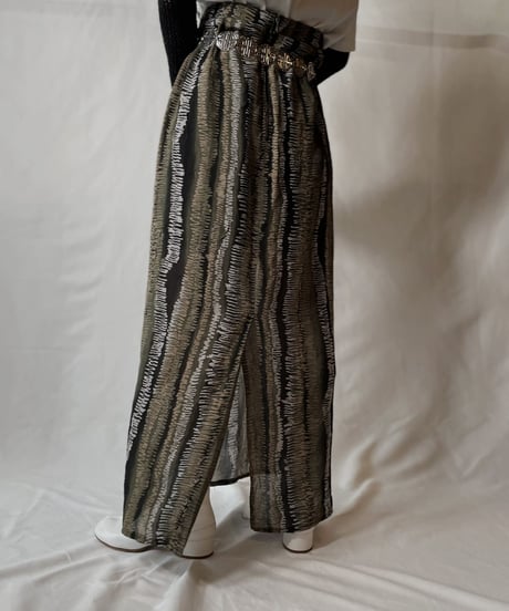 【USED】 Poly Long Skirt①/20210819-003