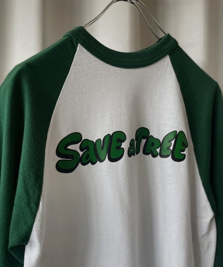 【USED】 S/S Save a tree raglan T-shirt / 230603-007