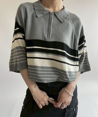 【USED】 TAG Sport S/S Zip up Knit Polo Shirt / 250517-026